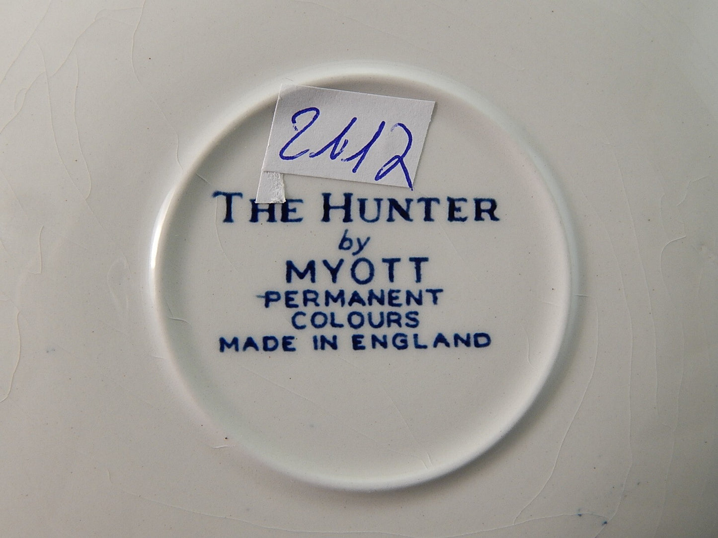 VINTAGE CERAMICA TAZZA TE' THE HUNTER MYOTT POTTERY ENGLAND IL CACCIATORE #2117