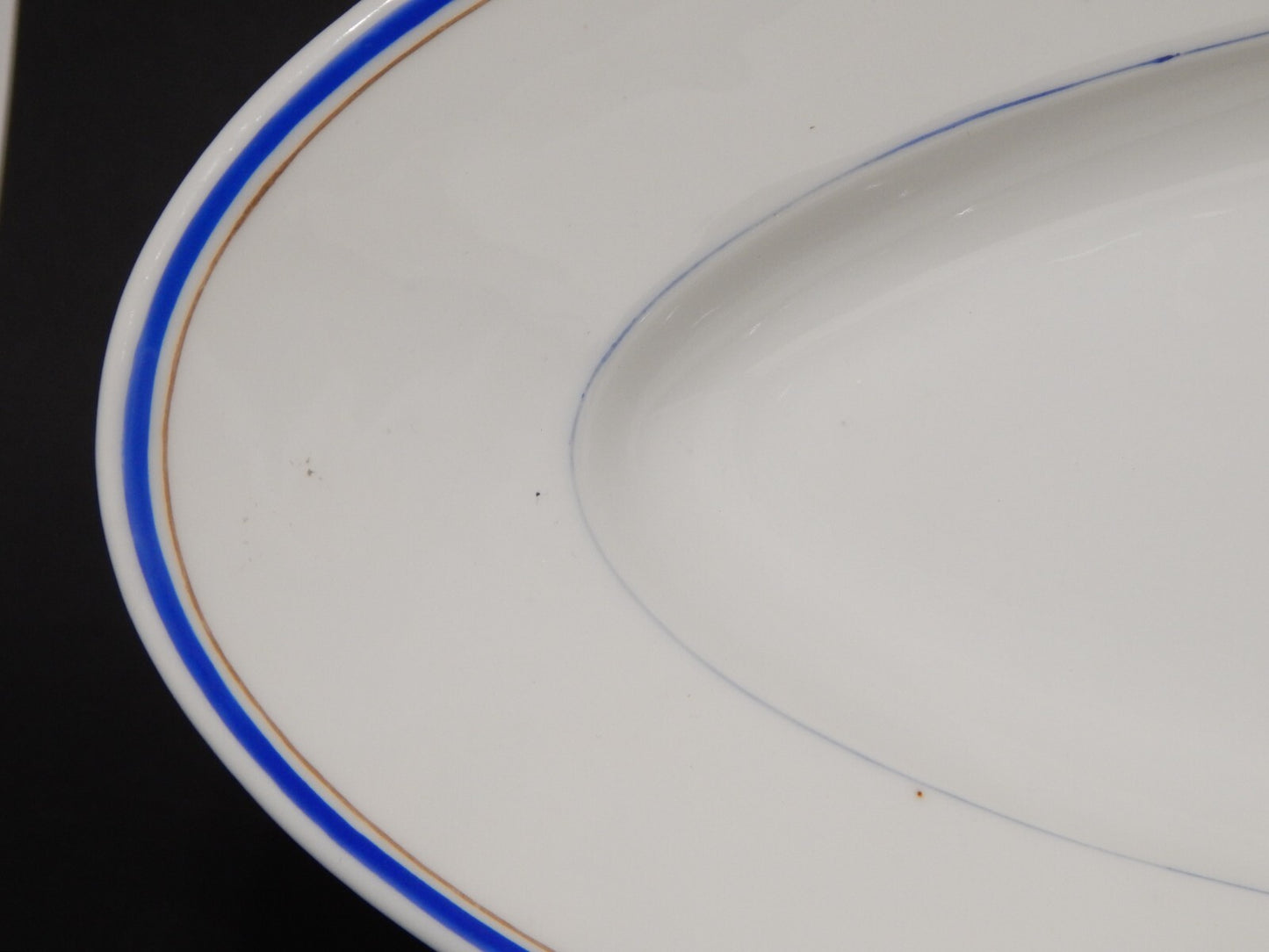 ANTICO VASSOIO PESCIERA PIATTO PORTATA IMPERO PORCELLANA GINORI DOCCIA XIX SEC.