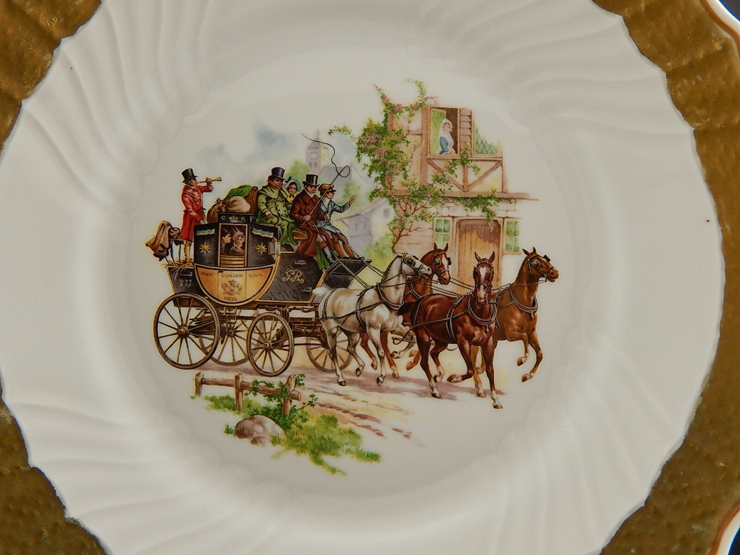 RICHARD GINORI PORCELLANA PIATTO VECCHIO GINORI COLLEZIONE CARROZZA CAVALLI ##