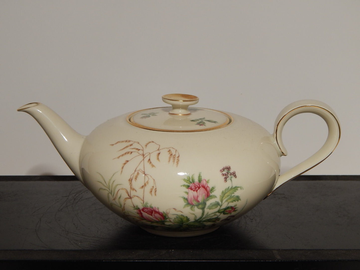 VINTAGE SERVIZIO DA TÈ IMPERO PORCELLANA HEINRICH &CO SELB BAVARIA ROSA CANINA