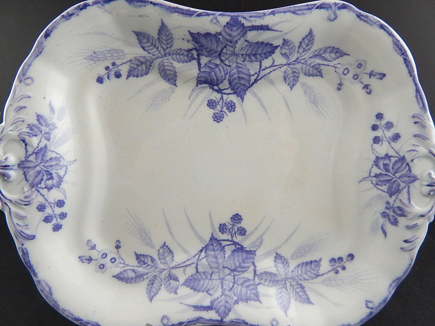 ANTICO VASSOIO CERAMICA SARREGUEMINES SENZA MARCHIO ART NOUVEAU MORE DI ROVO