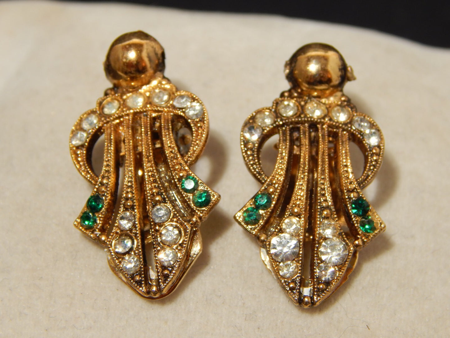 VINTAGE ORECCHINI GIOIELLI BIJOUX ACCESSORI STILE ART DECO