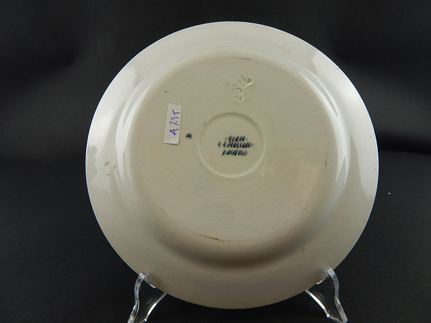 ANTICO PIATTO DESSERT SOCIETA' CERAMICA ITALIANA LAVENO SCI DECORO SIAM A734