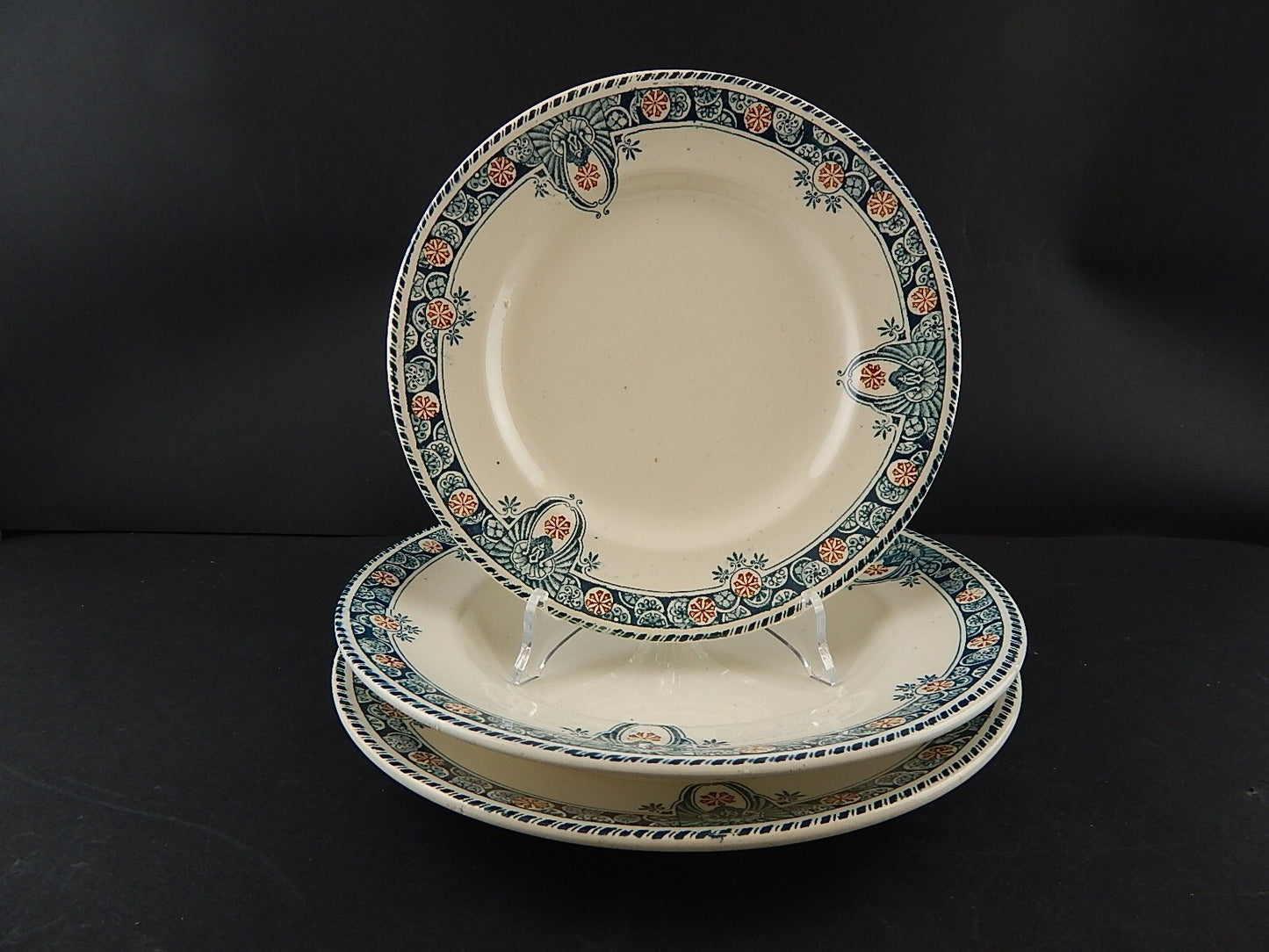 ANTICO RARO SERVIZIO PIATTI TAVOLA LIBERTY CERAMICA LONGWY MODELLO LONDRES