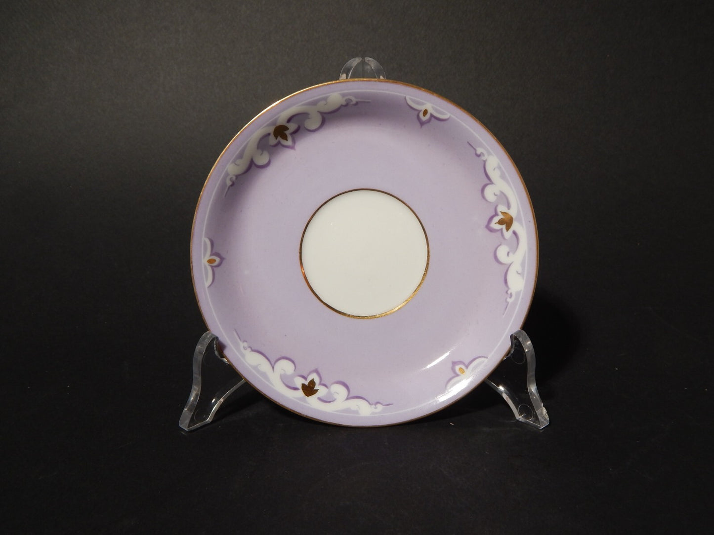 ANTICA RARA LIBERTY TAZZINA CAFFE' FINISSIMA PORCELLANA VIOLA LILLA DIFETTO