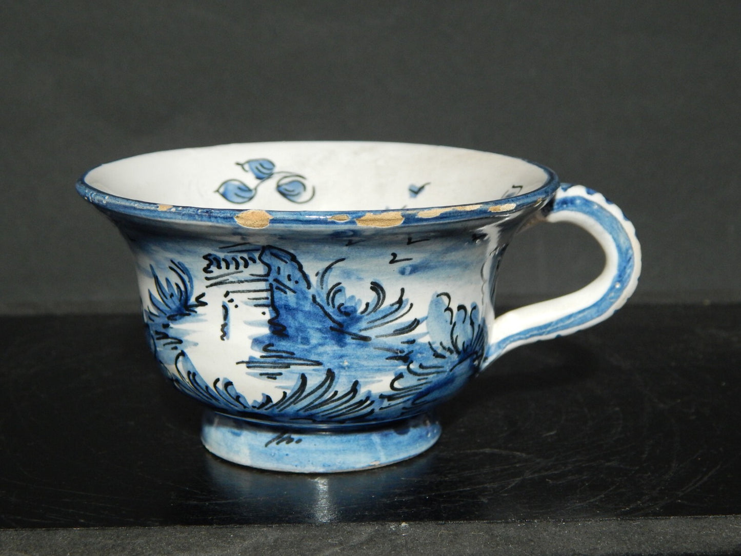 ANTICA TAZZA CERAMICA ALBISOLA ALBA DOCILIA FATTA DIPINTA A MANO PRIMO 900 #1746