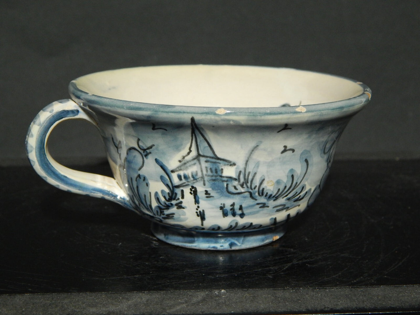 ANTICA TAZZA CERAMICA ALBISOLA ALBA DOCILIA FATTA DIPINTA A MANO PRIMO 900 #1745