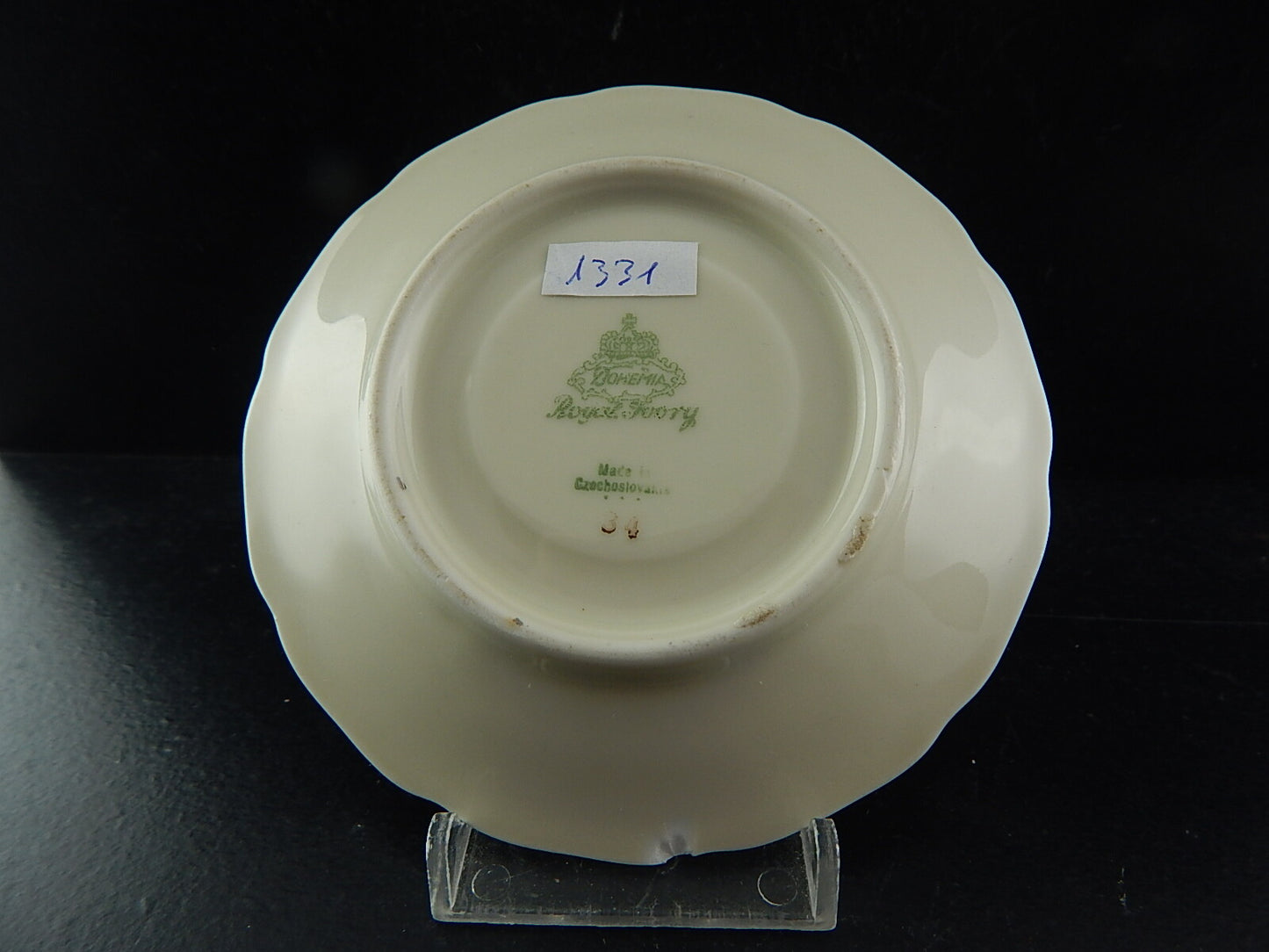 ANTICA PREZIOSA RARA TAZZINA CAFFÈ BOHEMIA ROYAL IVORY DECORO ARGENTO DIFETTO