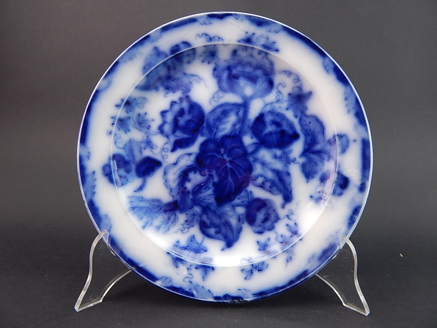 ANTICO PIATTO NINFEE CERAMICA RICHARD MILANO FINE 800 FLOW BLUE WATER NYMPH A884