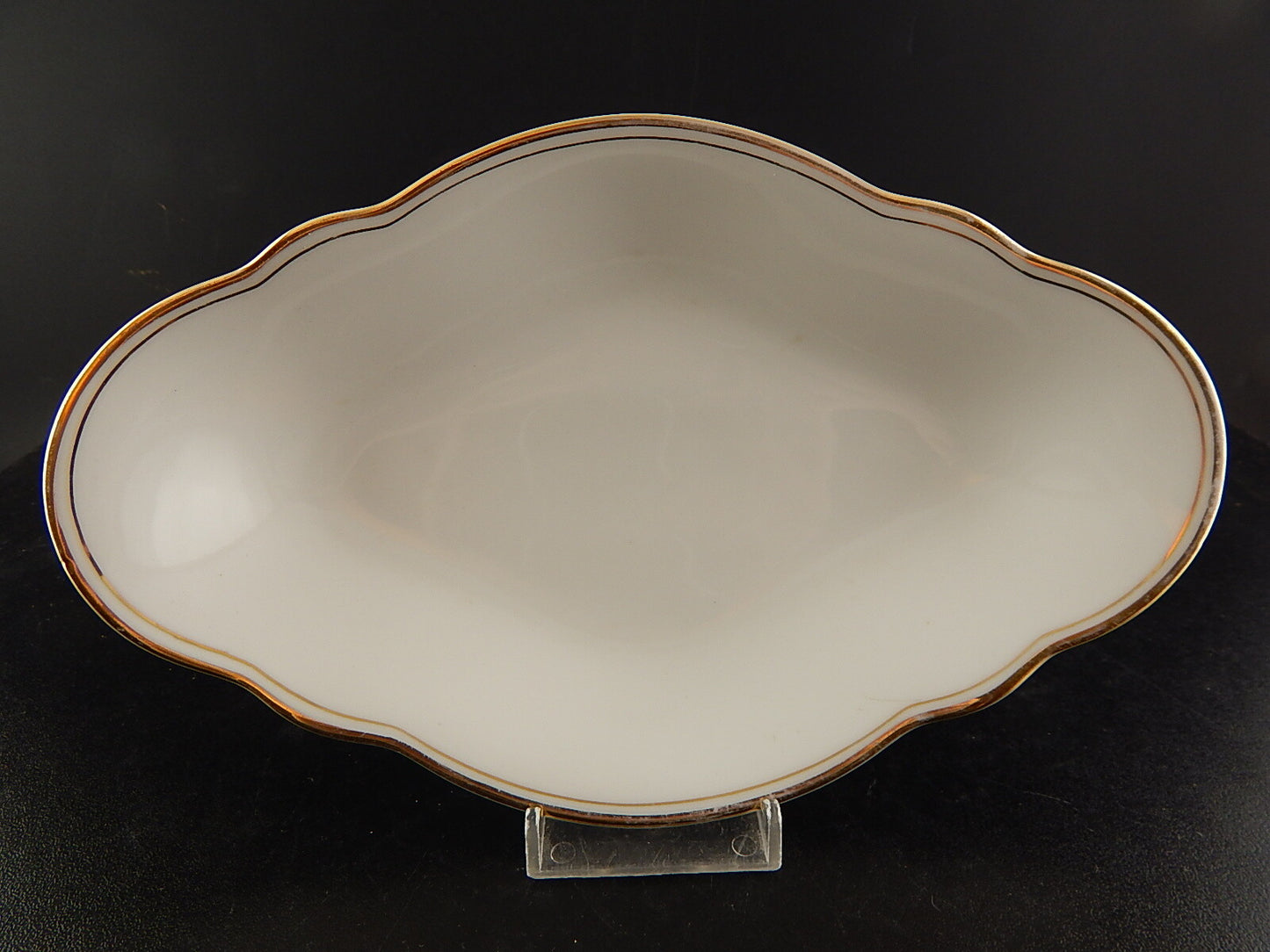 ANTICA ART DECO VASSOIO RAVIERA PORCELLANA BIANCA ORO BAVARIA OSCAR SCHALLER