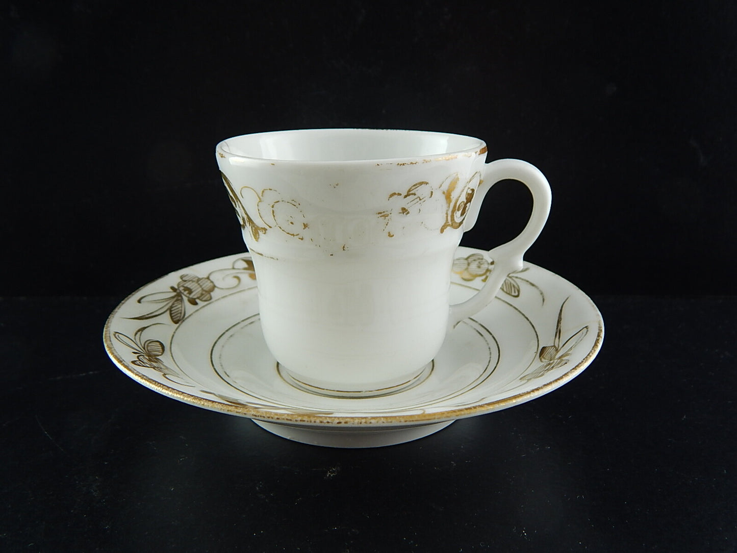 ANTICA PREZIOSA RARA TAZZA IMPERO PORCELLANA BIANCA ORO PARIGI INIZIO 1800 #5