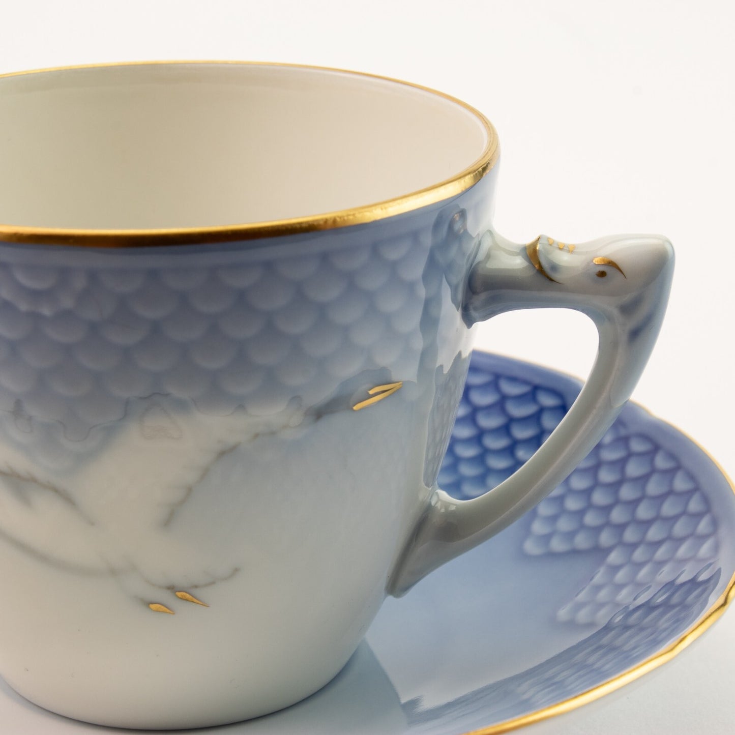 TAZZA DA CAFFE' IN PORCELLANA E ORO ZECCHINO GABBIANI ROYAL COPENHAGEN 072