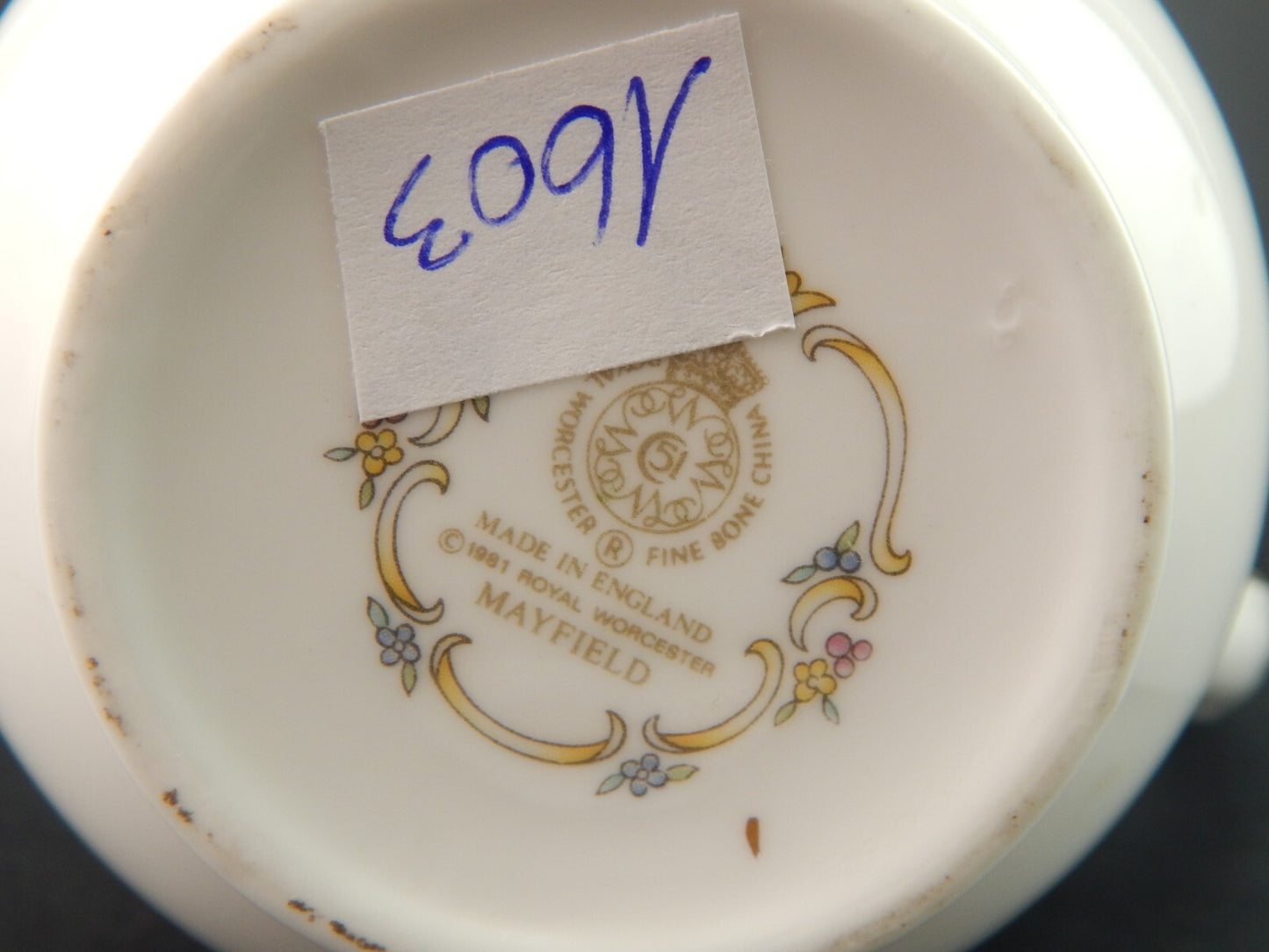 VINTAGE RARA LATTIERA BRICCO MAYFIELD PORCELLANA ROYAL WORCESTER DEL 1981