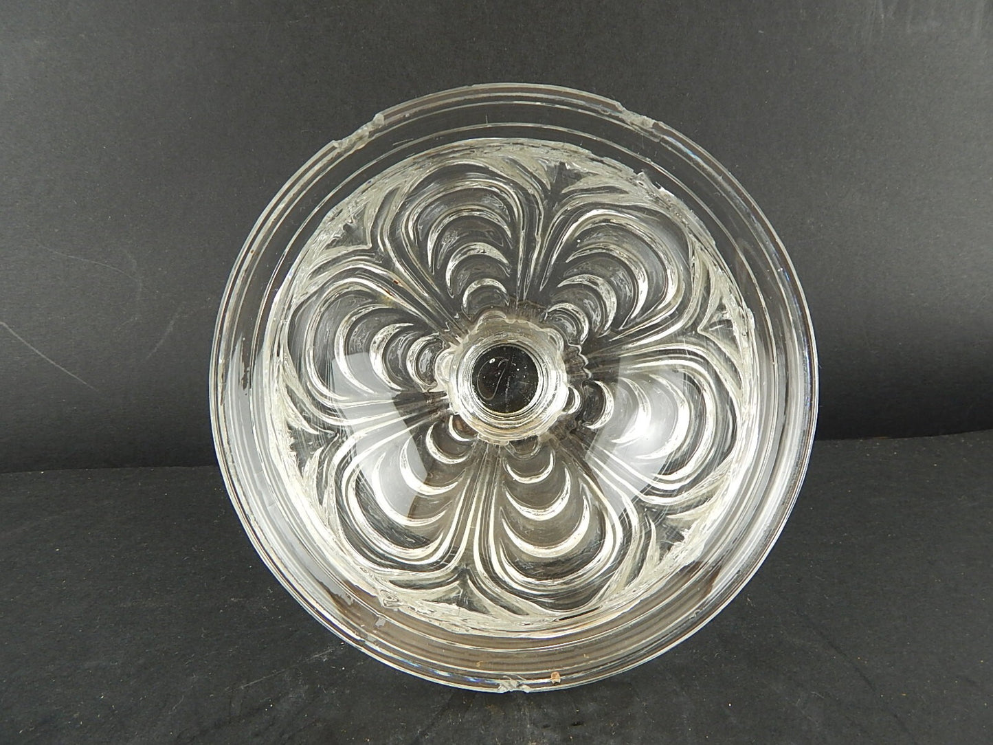 ANTICA PRIMO 800 ORIGINALE PREZIOSO PORTA BONBONS CENTROTAVOLA IN VETRO DIFETTO