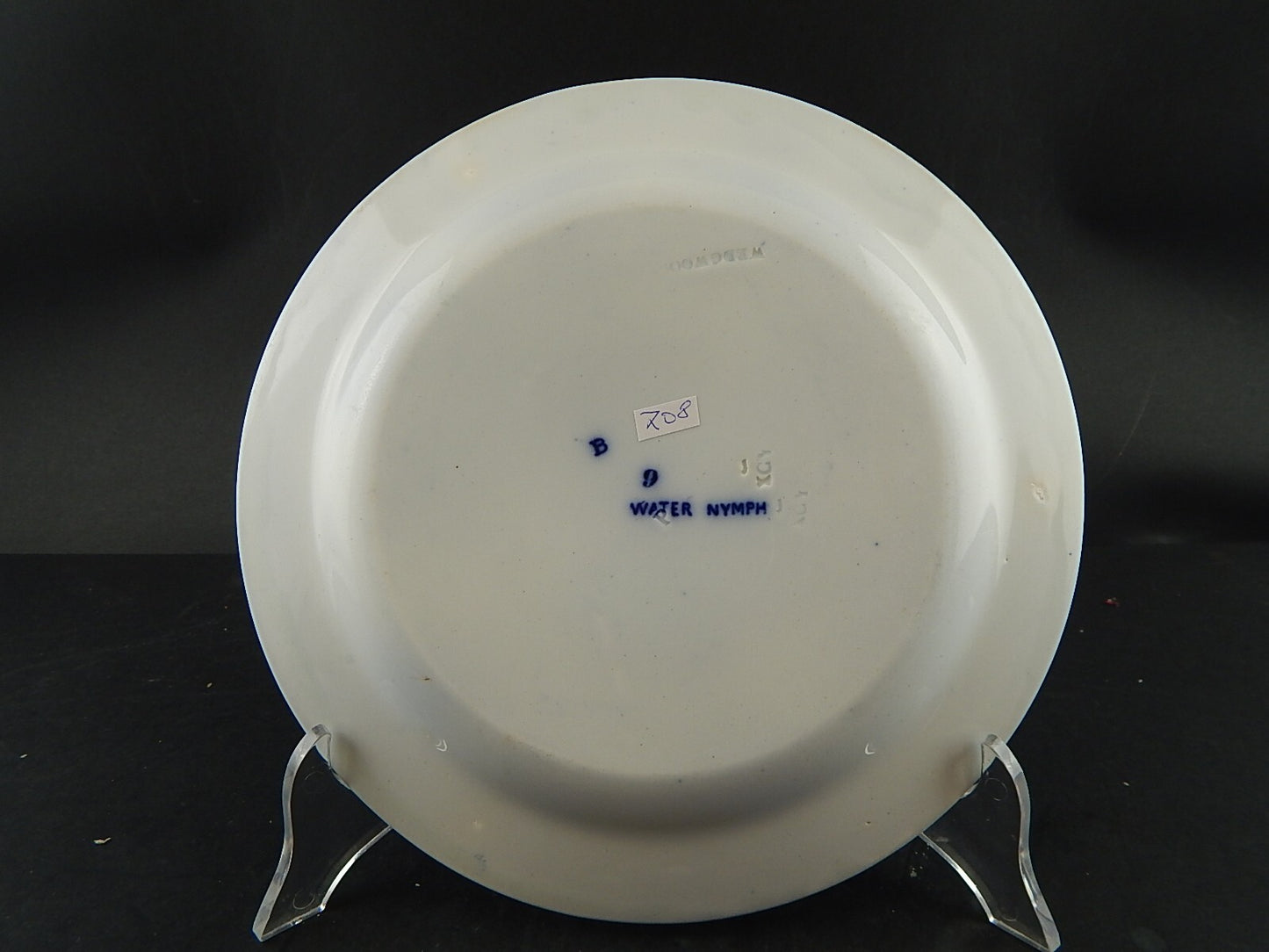 ANTICO RARO PIATTO PORCELLANA WEDGWOOD WATER NYMPH DIPINTO MANO FINE '800 A708