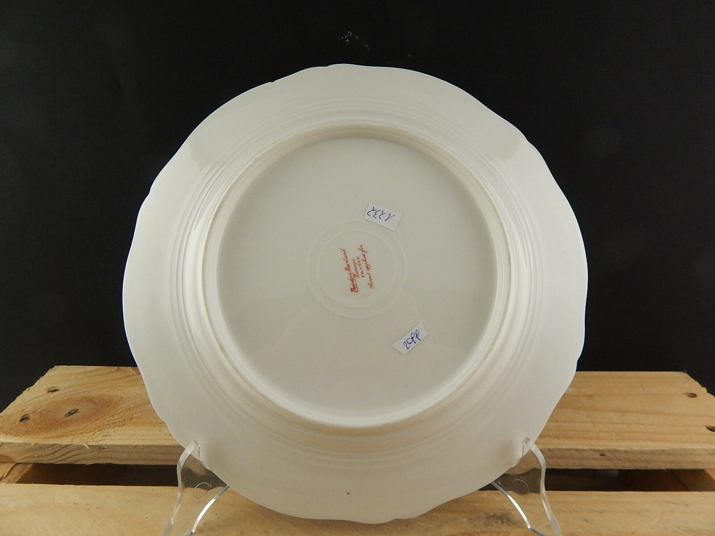 ANTICO PIATTO DIPINTO PORCELLANA LIMOGES THEODOR HAVILAND FINE 1800 DIFETTO 2099