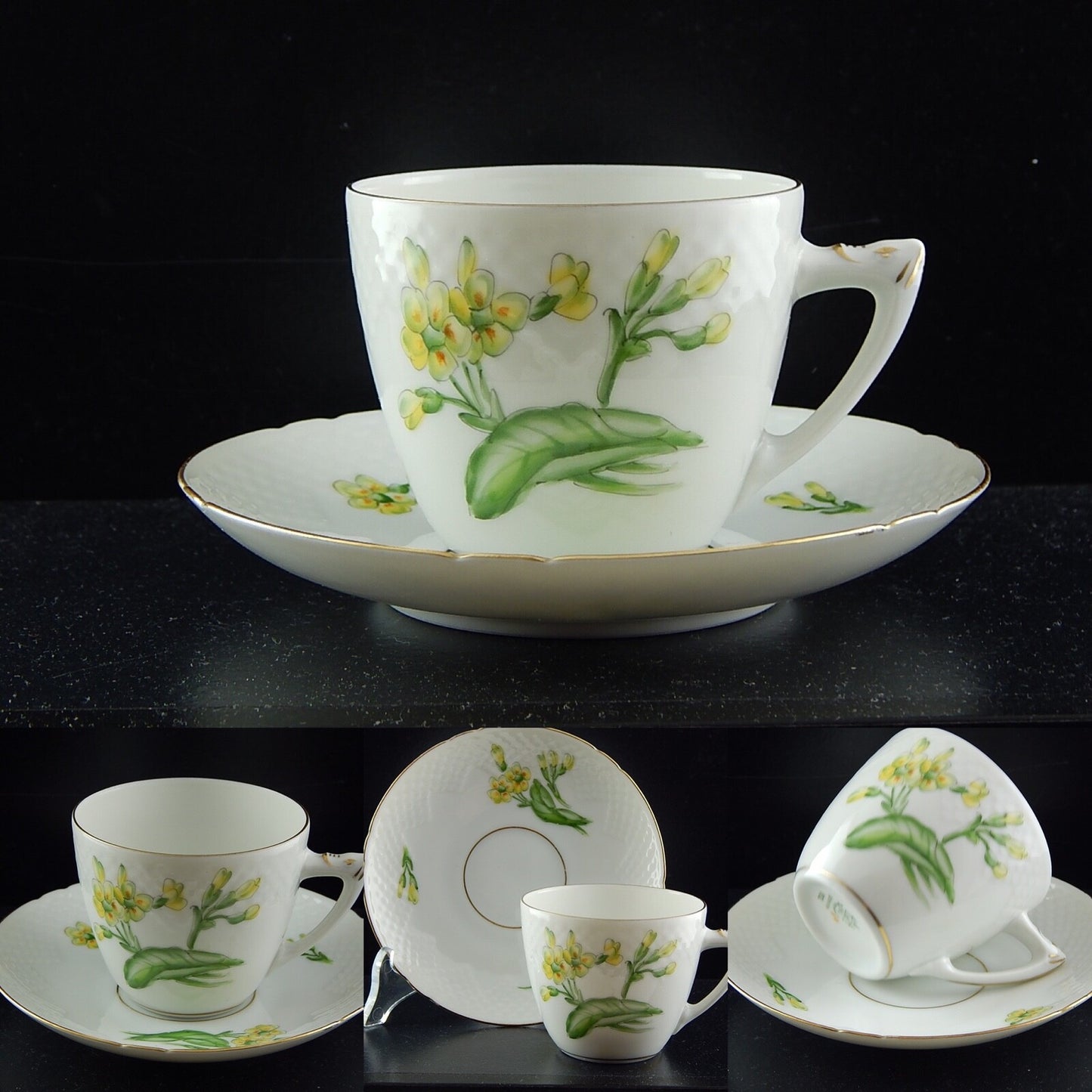 ROYAL COPENHAGEN BING&GRONDAHL SERVIZIO DA 6 PORCELLANA PRIMULE TÈ O CAFFÈ