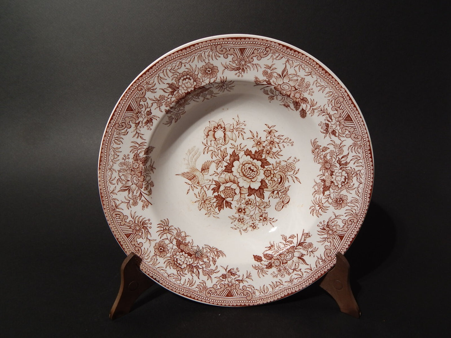 ANTICO 1920 PIATTO FONDO PORCELLANA VILLEROY&BOCH SAAR BASIN ASIATIC PHEASANT ##