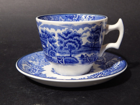 ANTICA TAZZA CERAMICA POTTERY ENOCH WOOD&SONS DECORO ENGLISH SCENERY X563