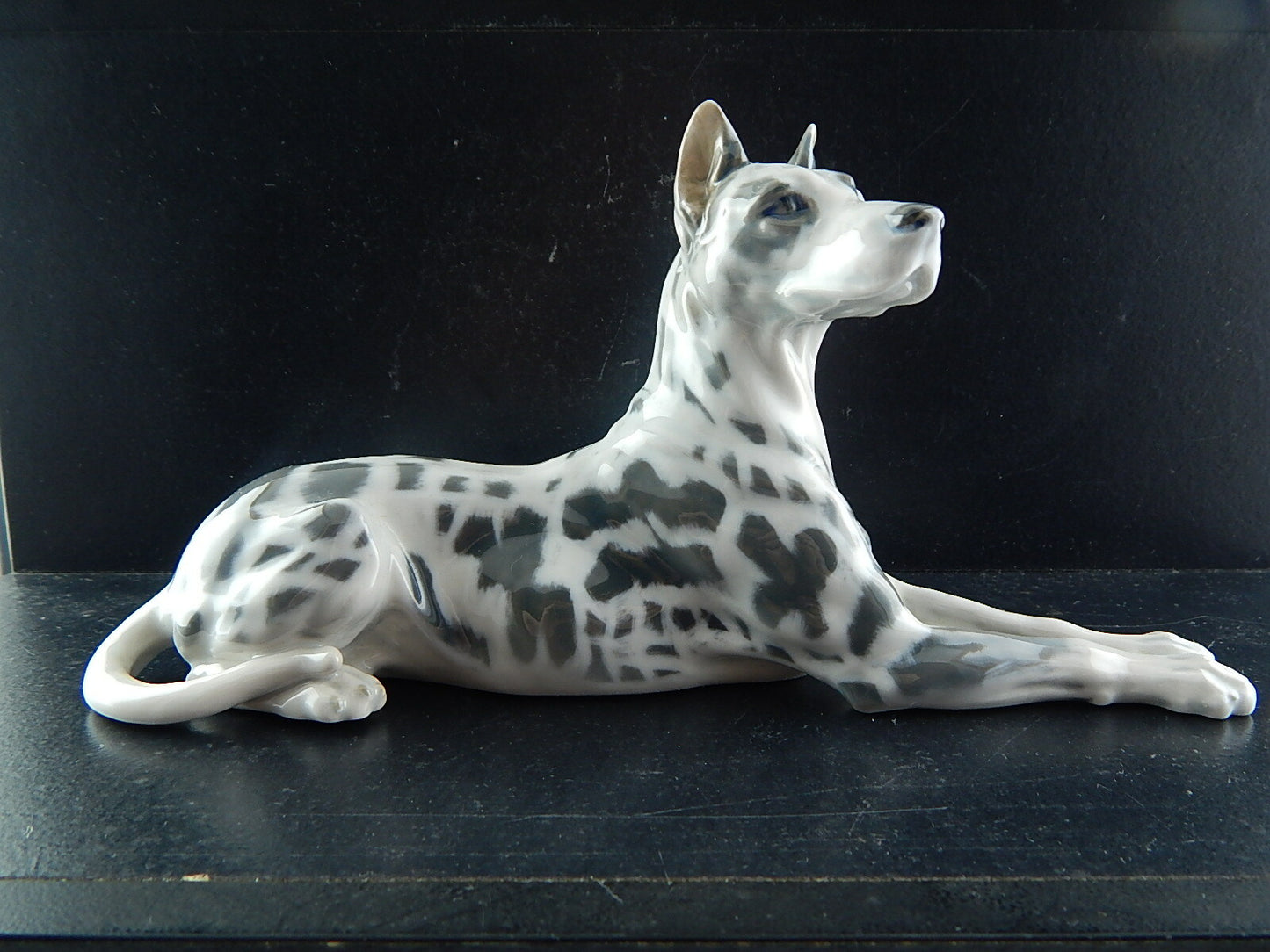 VINTAGE ROYAL COPENHAGEN AUTENTICA STATUINA PORCELLANA ALANO ARLECCHINO SEDUTO