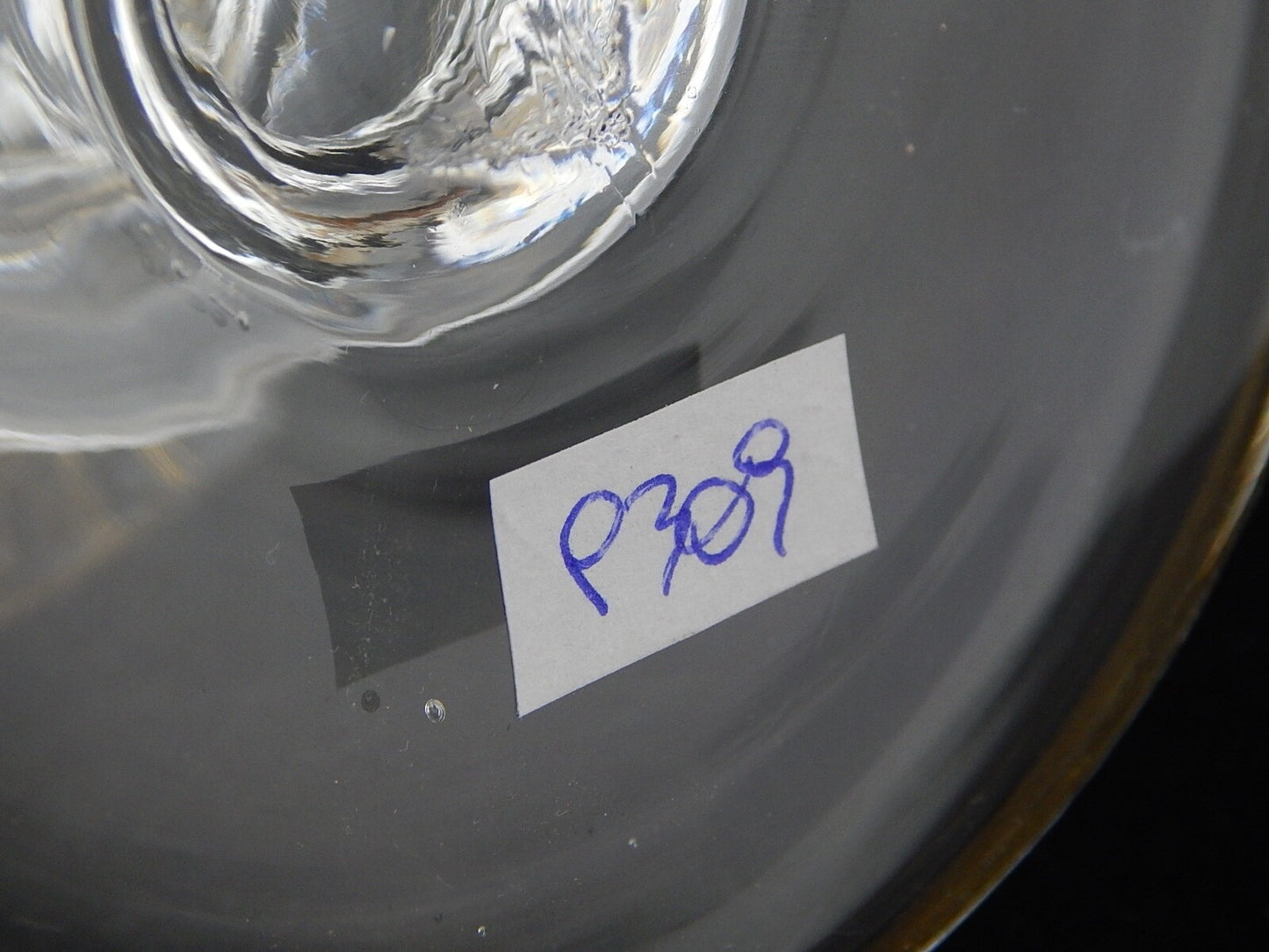 PREZIOSO GRANDE BICCHIERE COPPA VETRO SOFFIATO MURANO DECORO VENEZIANO ORO