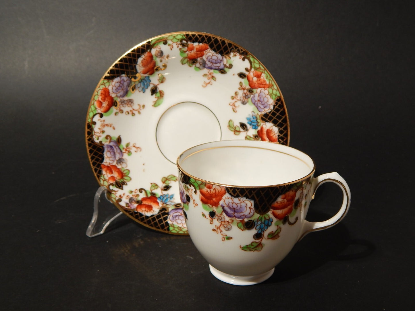 ANTICA TAZZA TE' PORCELLANA INGLESE DELPHINE CROWN CHINA JH MIDDLETON FINE 800