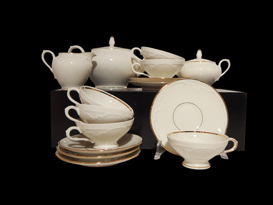 ANTICO SERVIZIO DA TE' PORCELLANA RIFINITO ORO WINTERLING BAVARIA STILE IMPERO