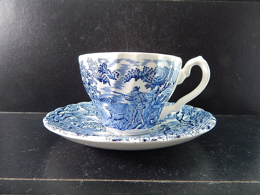 VINTAGE CERAMICA TAZZA TE' THE HUNTER MYOTT POTTERY ENGLAND IL CACCIATORE #2119