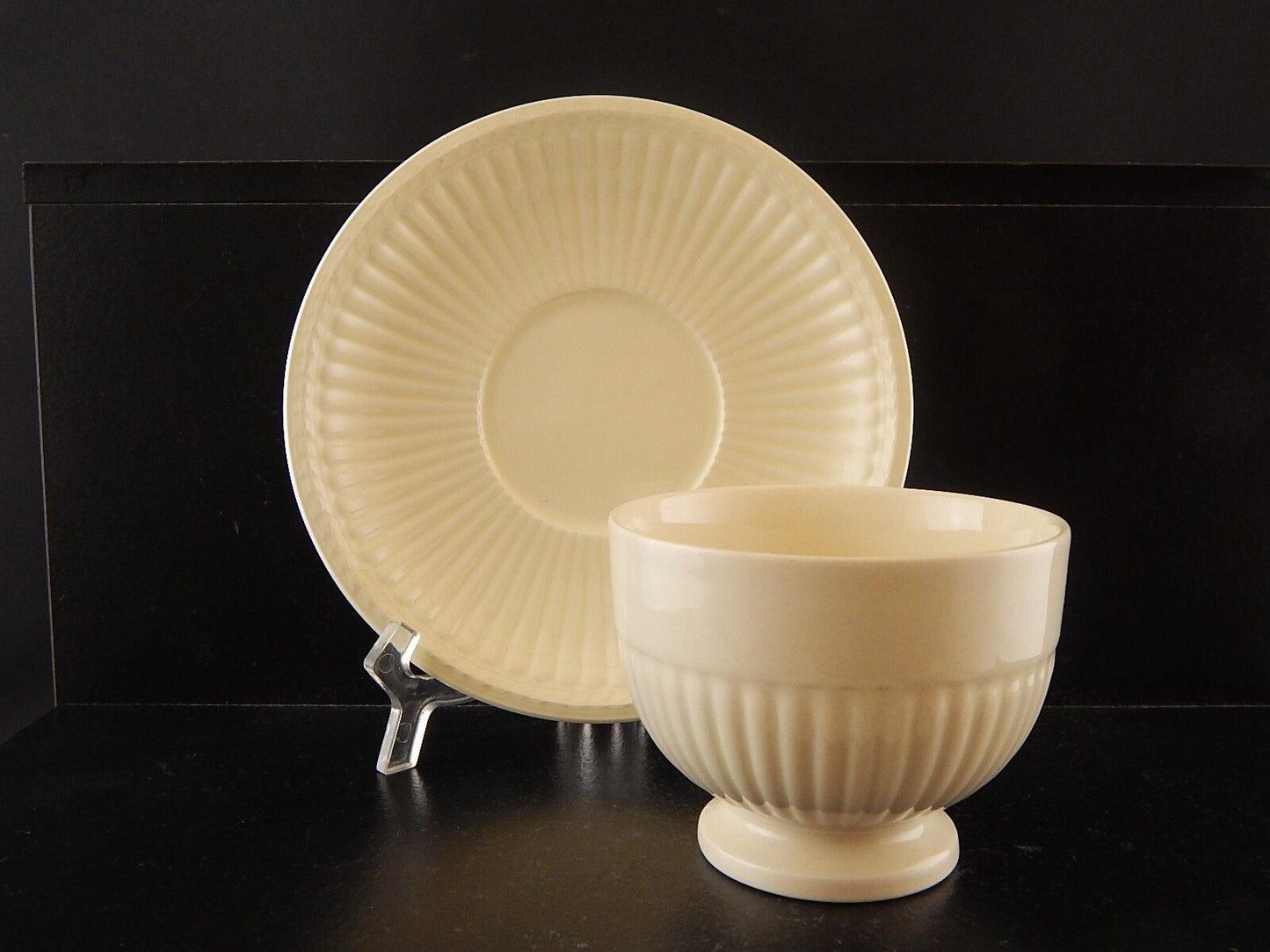 GEORGIANA RARA TAZZA COLAZIONE CERAMICA CREMA WEDGWOOD ETRURIA BARLASTON EDME