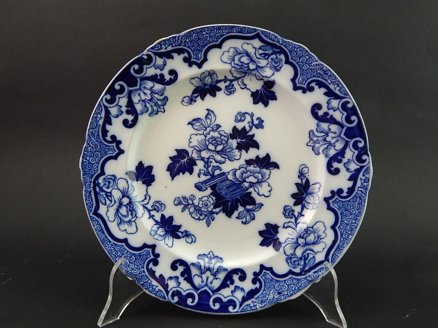 ANTICO PIATTO SEMI PORCELLANA CAULDON POTTERY ENGLAND DECORO CANDIA FINE 800