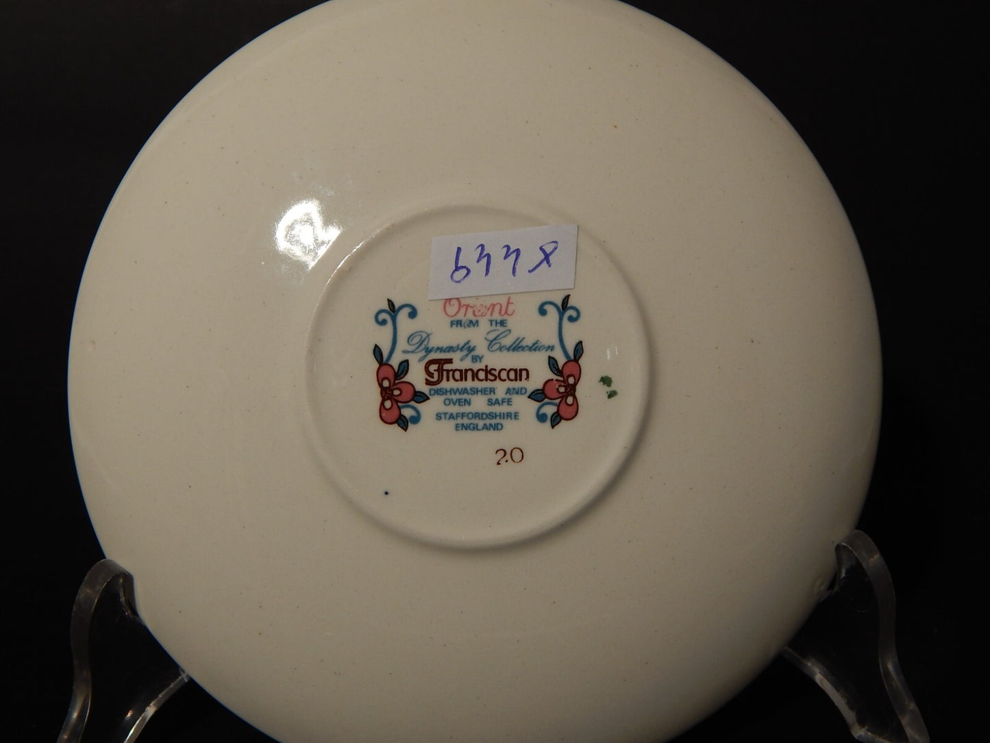 VINTAGE TAZZA TÈ PORCELLANA ORIENT DYNASTY COLLECTION BY FRANCISCAN DIFETTO #