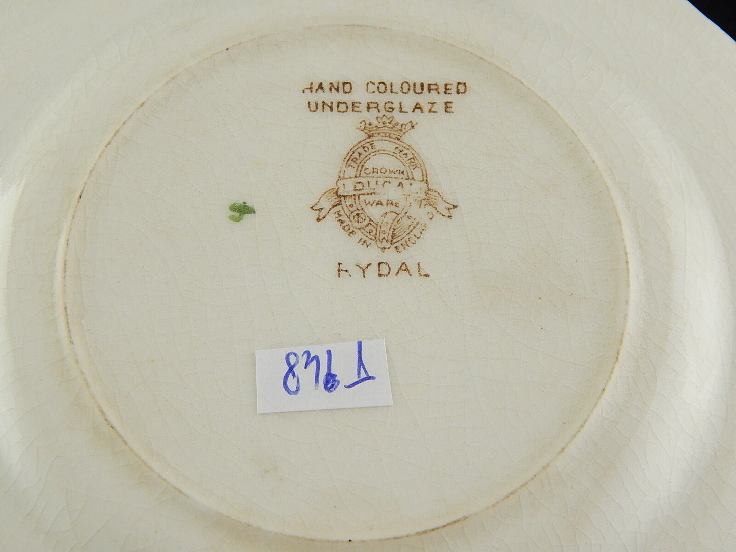 ANTICO PIATTINO CROWN DUCAL RYDAL SEMI PORCELLANA DECORO FLOREALE POLICROMO