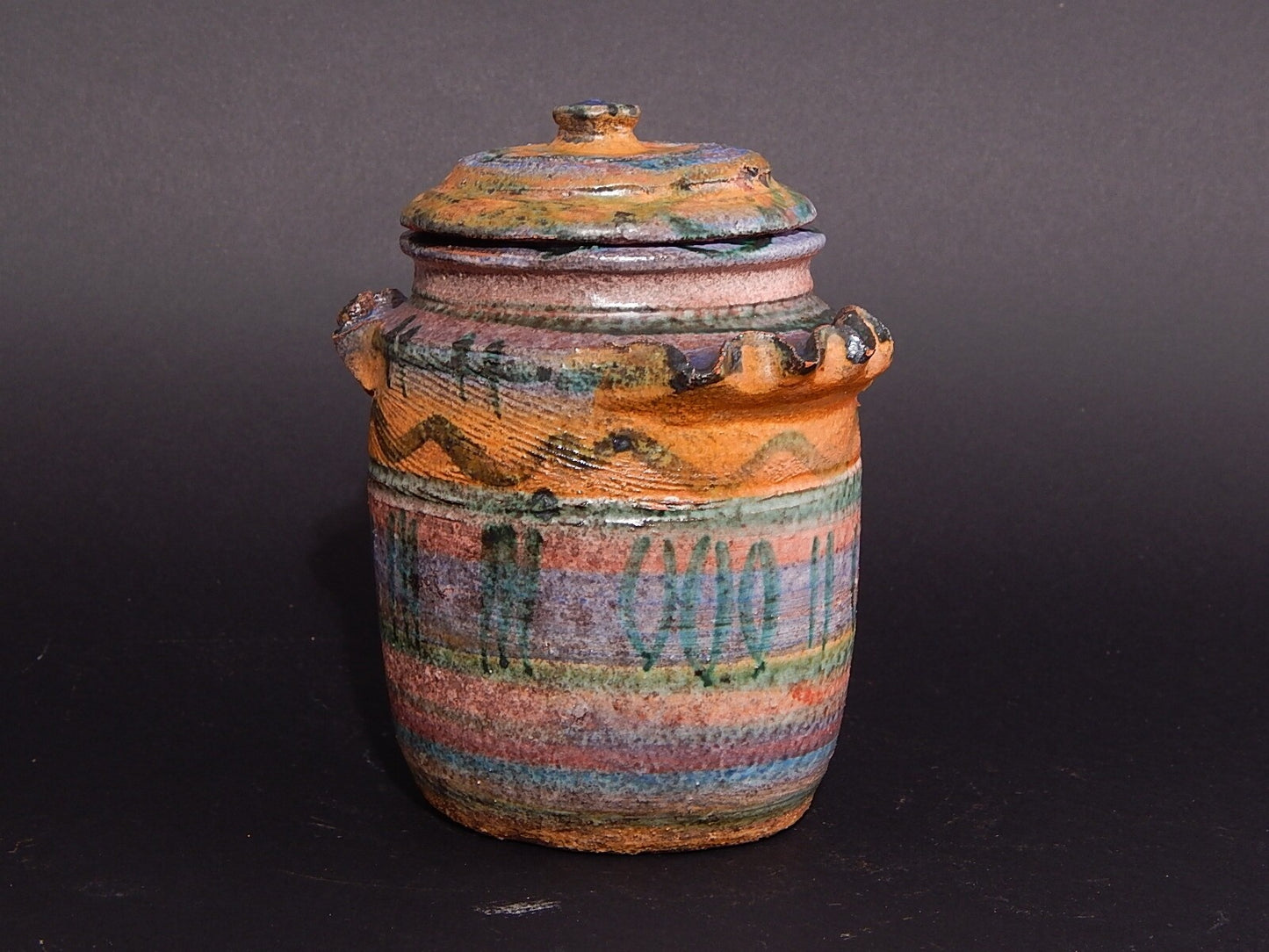 VASO URNA ALBARELLO TERRACOTTA CERAMICA CASTELLAMONTE ITALY PEZZO UNICO A MANO