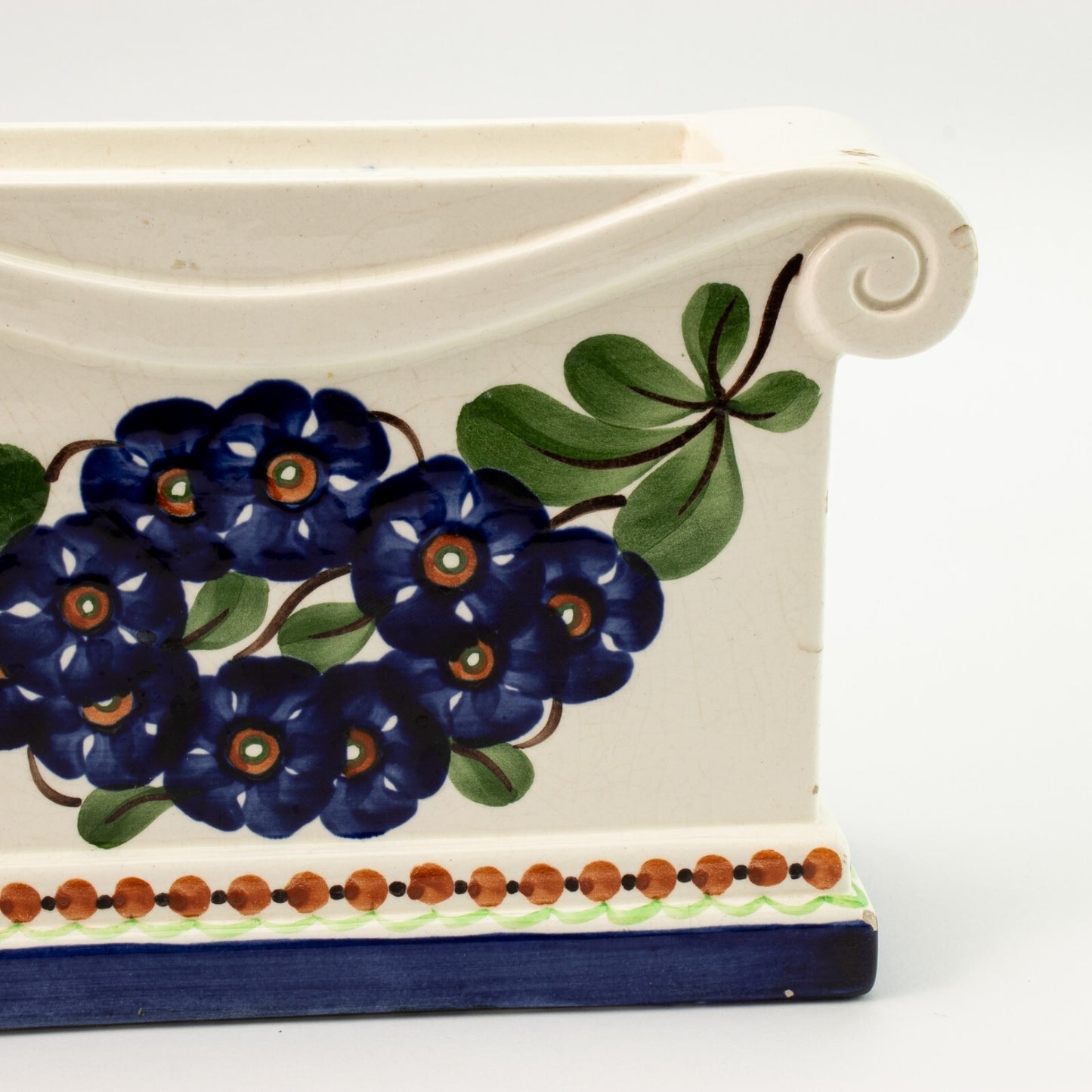 ROYAL COPENHAGEN ALUMINIA ANTICA JARDINIERE CERAMICA SOTTOSMALTO 433-472 23X8X14