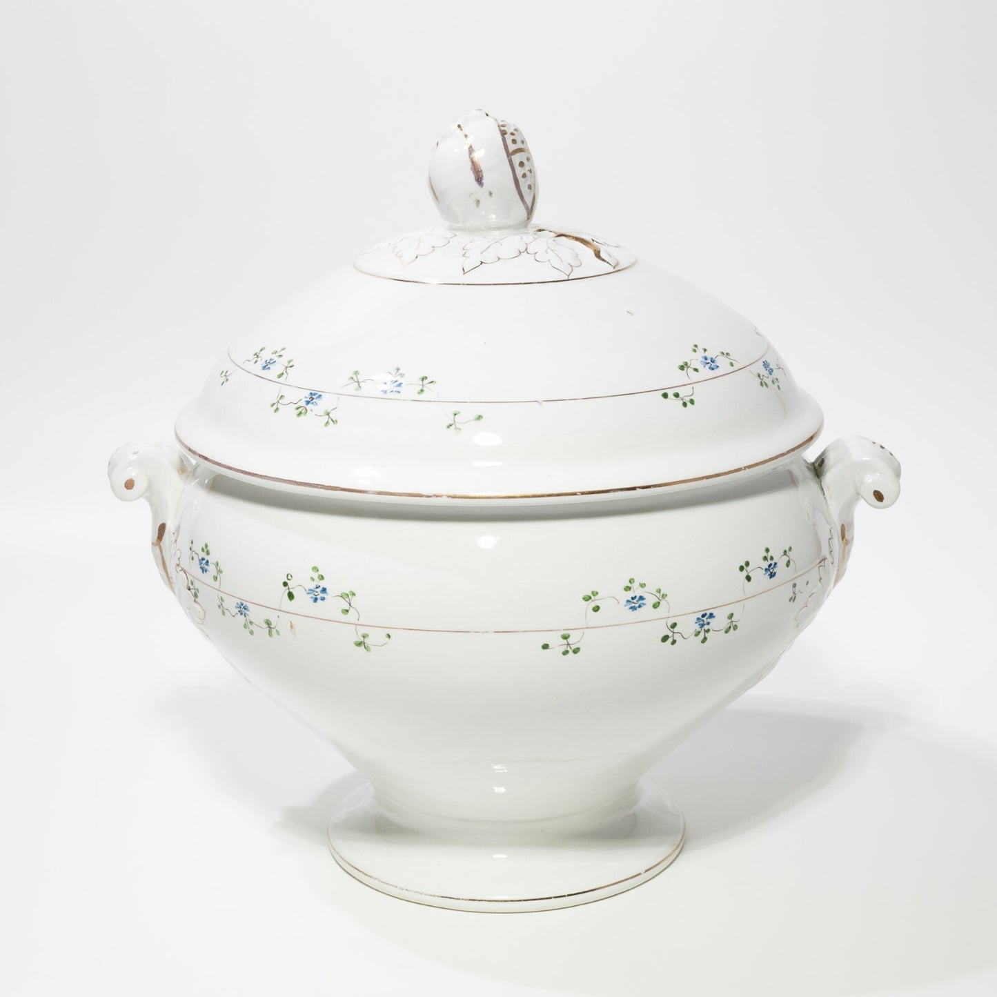 ANTICA ZUPPIERA CENTROTAVOLA LIBERTY CERAMICA ITALIANA LAVENO VERBANUM STONE