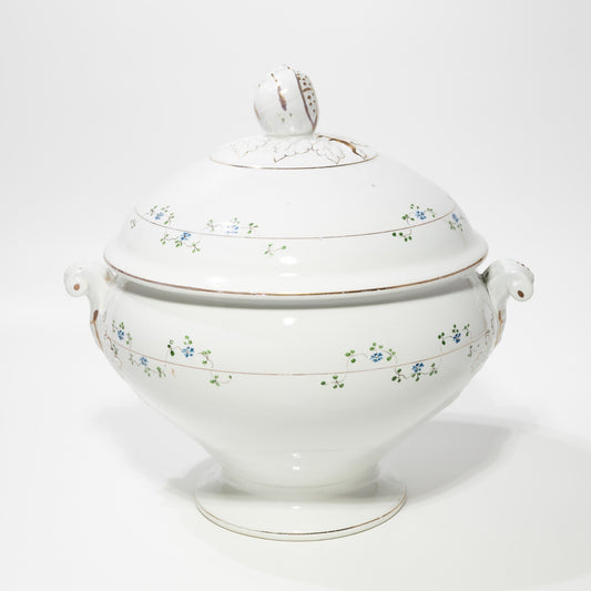 ANTICA ZUPPIERA CENTROTAVOLA LIBERTY CERAMICA ITALIANA LAVENO VERBANUM STONE