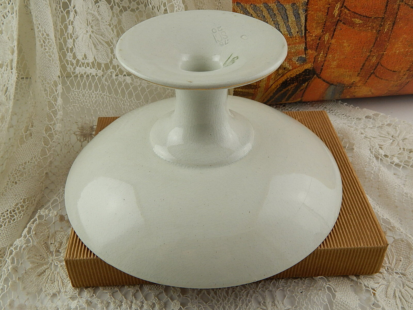 ANTICA RARA ALZATA FRUTTIERA SOCIETÀ CERAMICA ITALIANA LAVENO I GIRASOLI