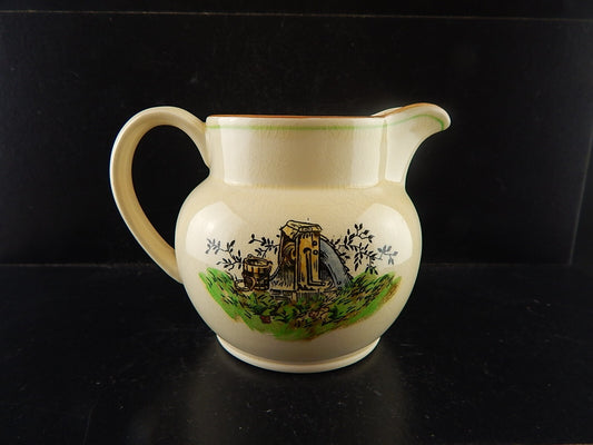 ANTICA LATTIERA BRICCO POTTERY CERAMICA INGLESE DEVON WARE FIELDINGS DEL 1917
