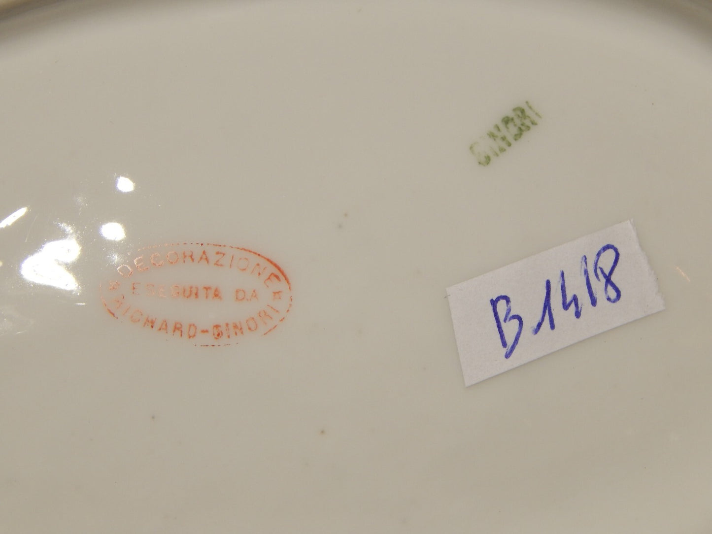 ANTICA RARA RAVIERA PIATTO CONCHIGLIA PORCELLANA GINORI FINE 800 RAMO FIORITO