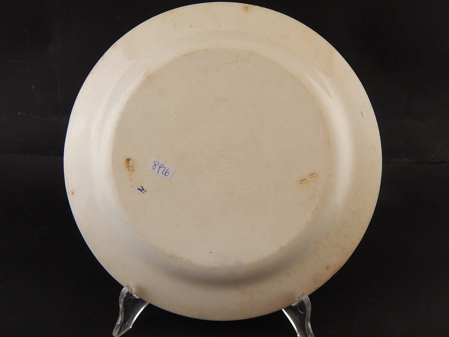 ANTICO RARO PIATTO PORCELLANA WEDGWOOD SEGNI ZODIACALI META' '800 BIANCO BLU #