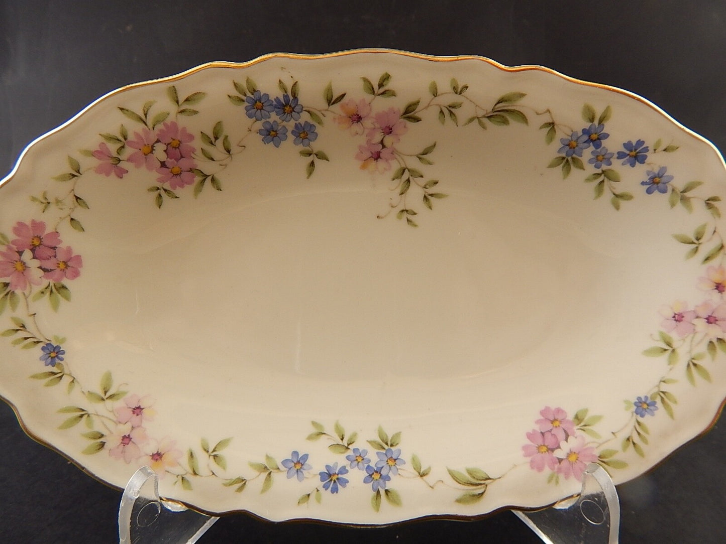 ANTICO VASSOIO RAVIERA PREZIOSA PORCELLANA KRAUTHEIM BAVARIA GHIRLANDA