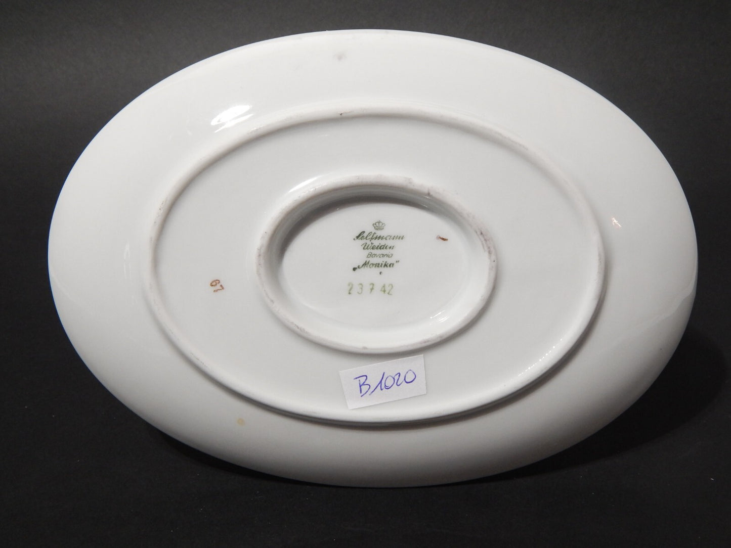 VINTAGE SALSIERA PORCELLANA SELTMANN WEIDEN BAVARIA FIORI DI PESCO