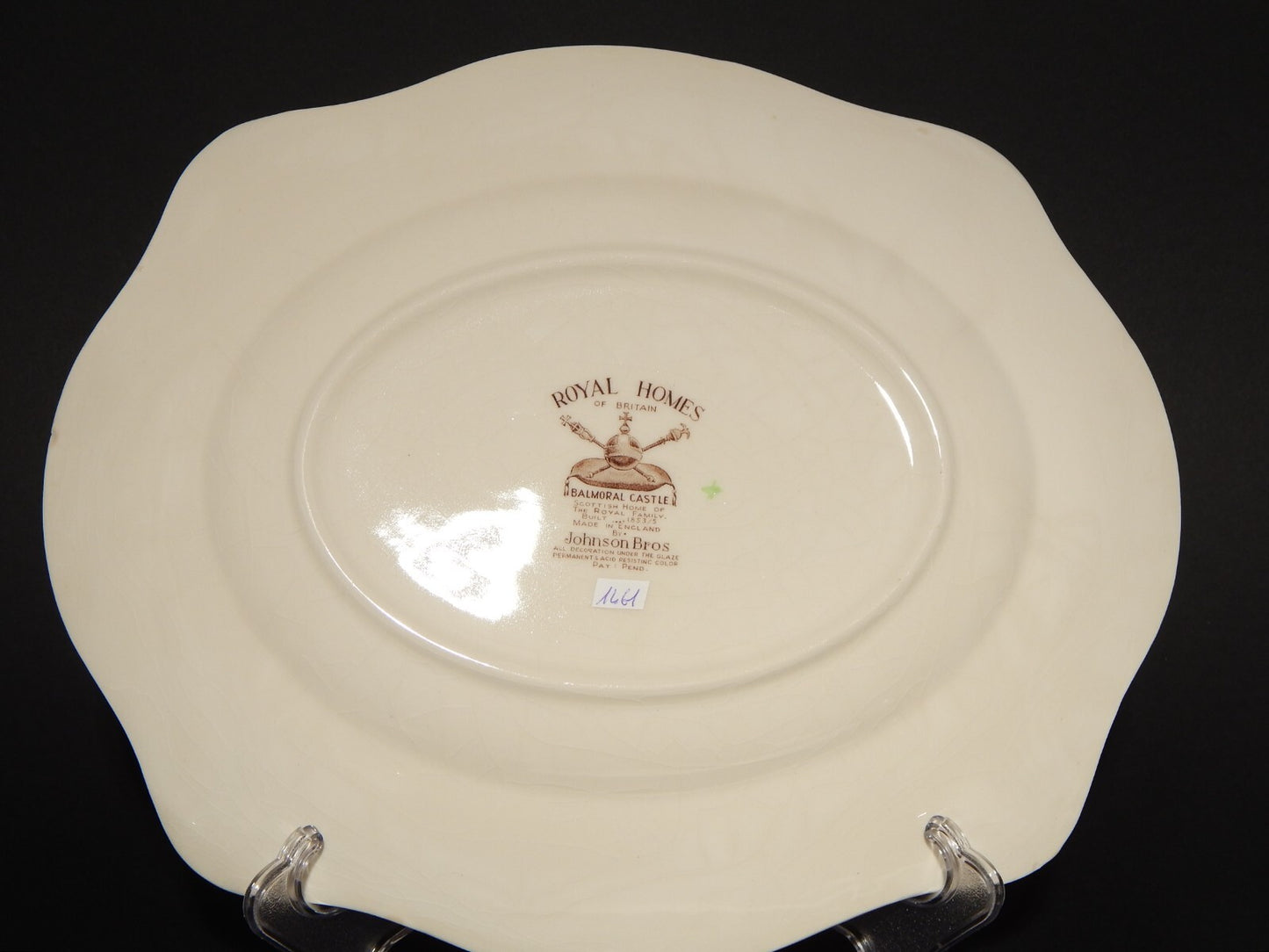 ANTICO VASSOIO PORCELLANA JOHNSON BROS ROYAL HOMES OF BRITAIN BALMORAL CASTLE