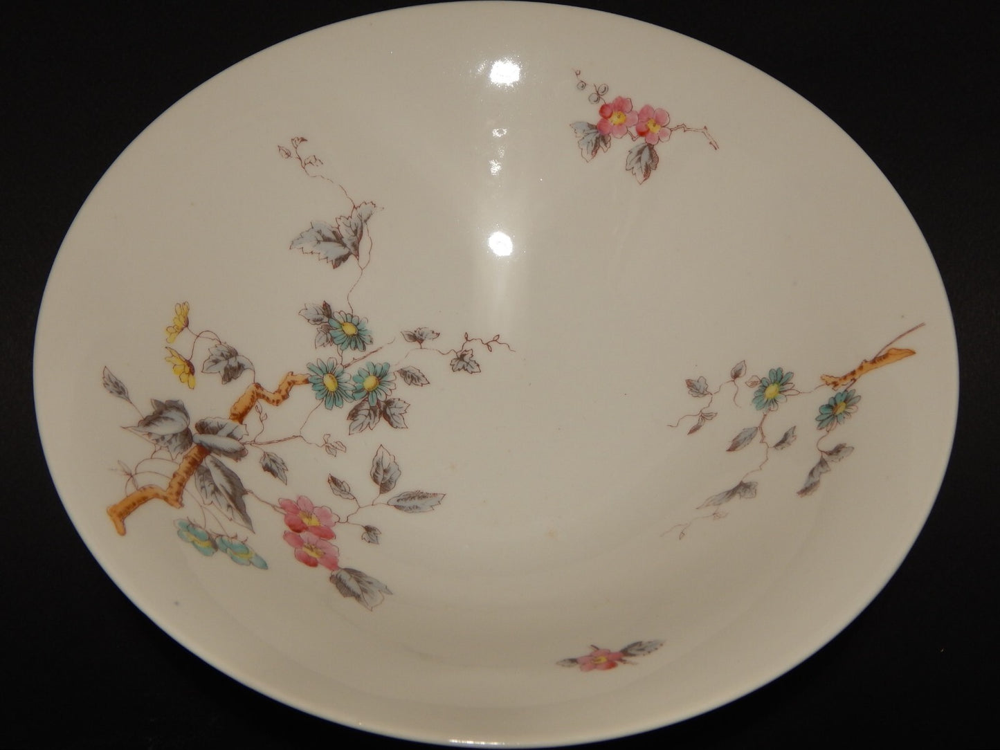 ANTICA ALZATA CENTROTAVOLA FRUTTIERA PORCELLANA GINORI FINE 800 RAMO FIORITO