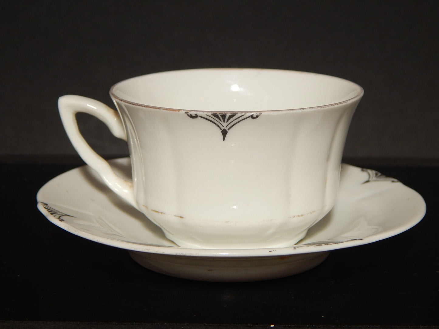 ANTICA TAZZINA CAFFE' PORCELLANA BIANCA E ARGENTO WINTERLING BAVARIA