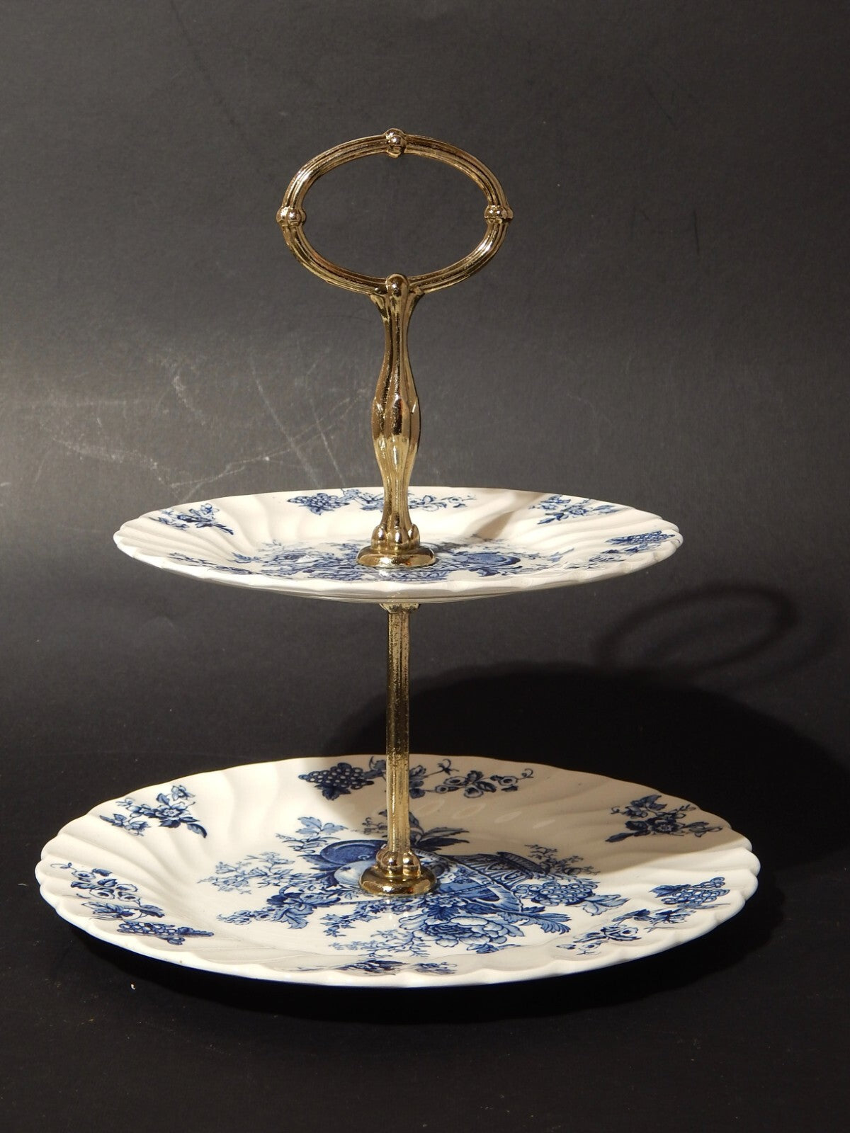 RETRO RARA ALZATA SEMI PORCELLANA BOUNTIFUL MYOTT STAFFORDSHIRE ENGLAND