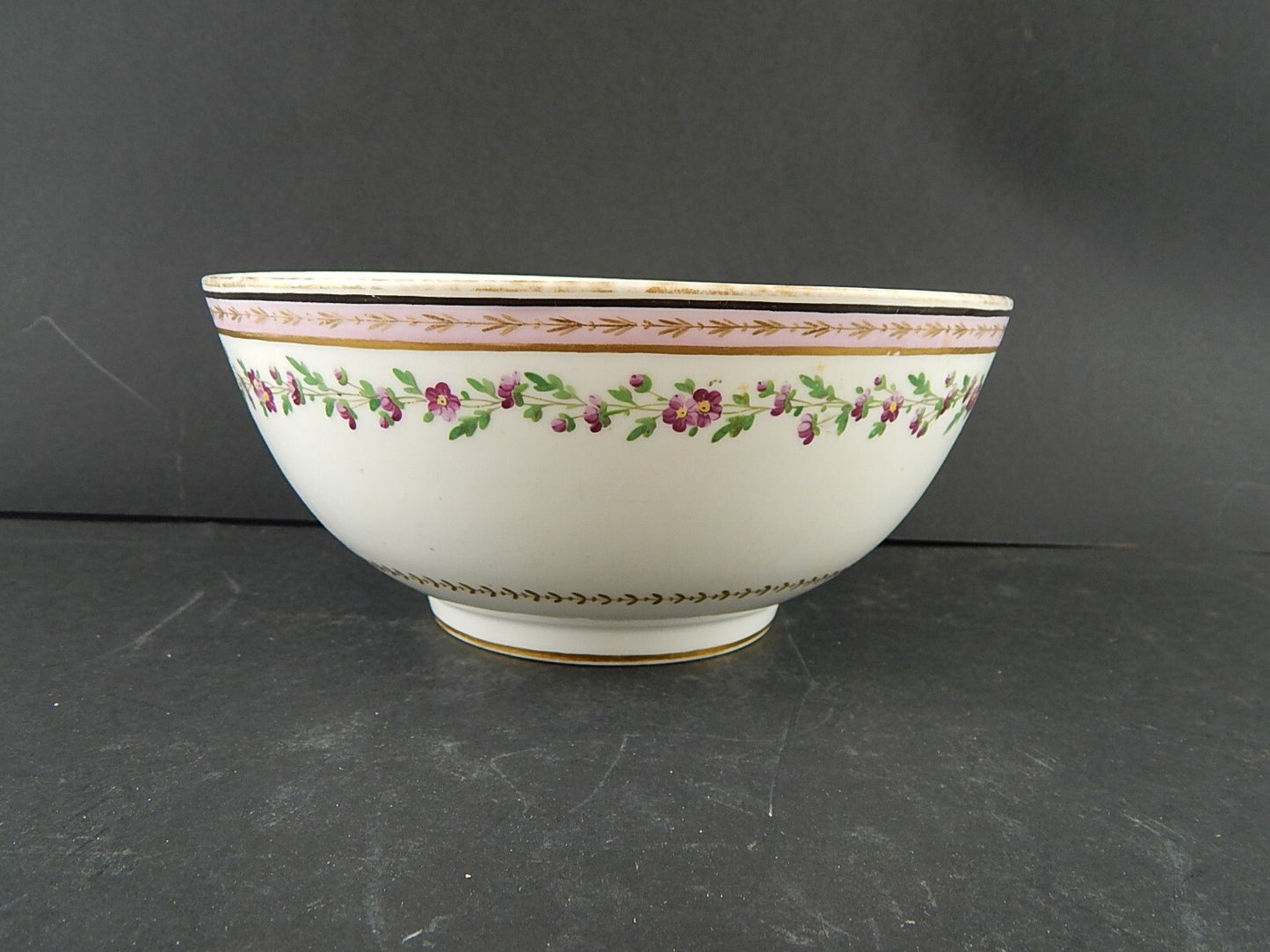 ANTICA RARA CIOTOLA SCODELLA PORCELLANA DI PARIGI DECORATA A MANO EPOCA IMPERO