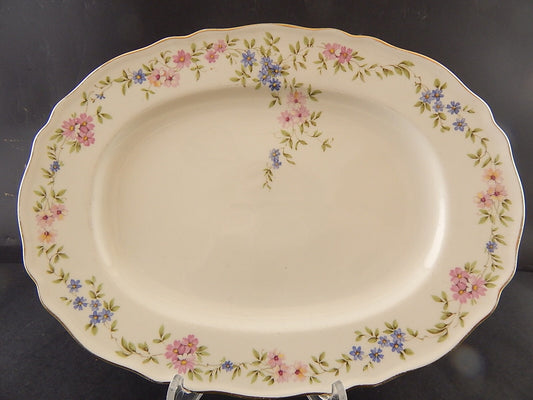 ANTICO VASSOIO PREZIOSA PORCELLANA KRAUTHEIM BAVARIA GHIRLANDA CM 30 X 23