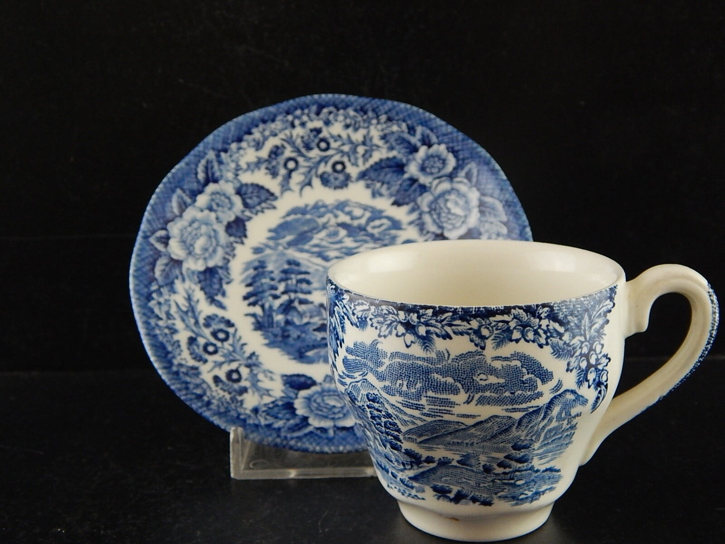 ANTICA RARA TAZZINA CAFFE' SEMI PORCELLANA ENOCH WEDGWOOD COLLEZIONE WOODLAND ##