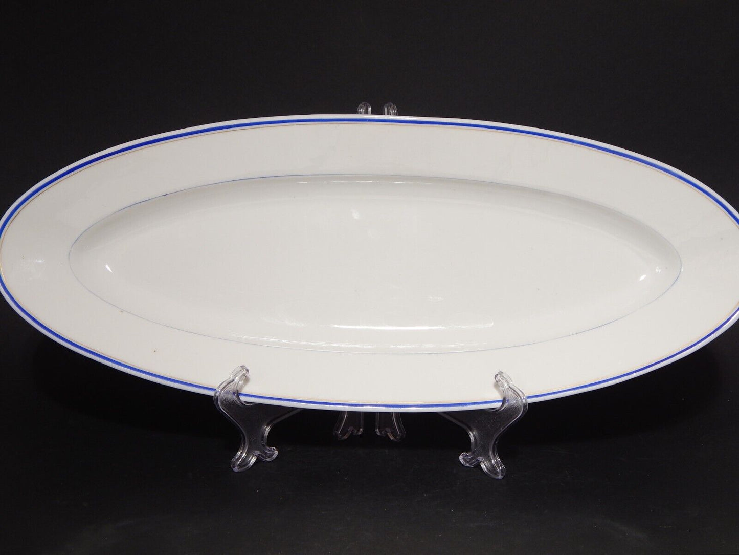 ANTICO VASSOIO PESCIERA PIATTO PORTATA IMPERO PORCELLANA GINORI DOCCIA XIX SEC.